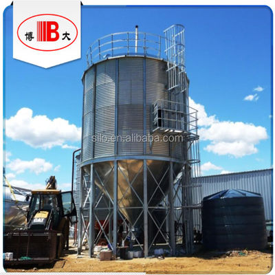 kwaliteit  Bulk Grain Storage Silo Bin Corn / Wheat Galvanized Steel Silo, Grain Storage Steel Hot Galvanized Steel Plate Used, Used CN; ZIBO, SHANDONG fabriek